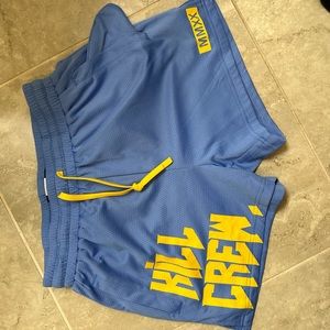 Blue kill crew shorts. Barley worn.
